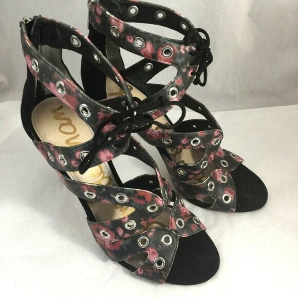 Sam Edelman Phoebe Floral Print Strappy Sandal 10 - Picture 4 of 7
